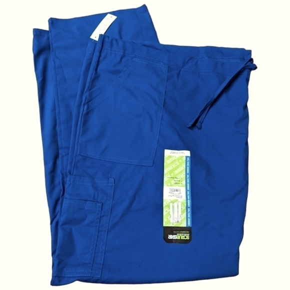 SCRUBSTAR Unisex Solid Drawstring Pant WM01B082 Electric Blue 3XL New - Picture 5 of 9